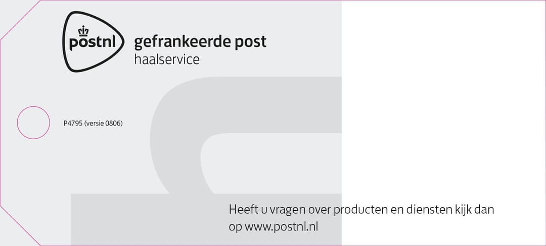 Labels gefrankeerde post (wit)