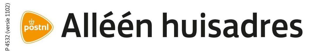 Poststicker Alleen huisadres