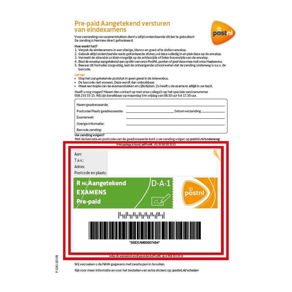 Aangetekende Examenzegel 2021